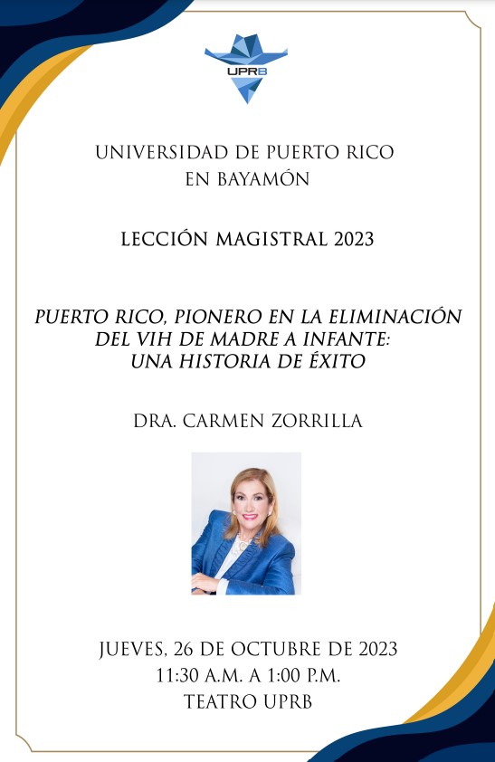 Invitación para la lección magistral 2023 que estará ofreciendo UPRB.